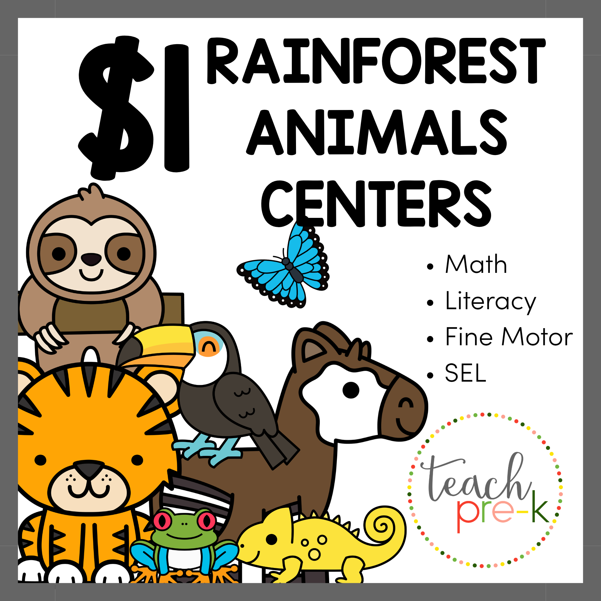 $1 Rainforest Animals