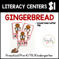 Gingerbread Literacy Centers/ Lowercase Letter Clip