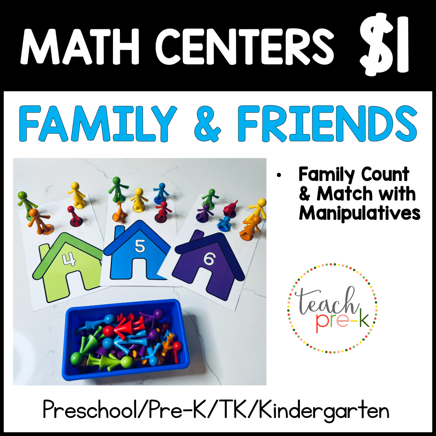 Family & Friends Math Centers/Count & Match With Manipulatives