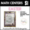 Easter Math Centers/Correct Formation Number Trace 0-9