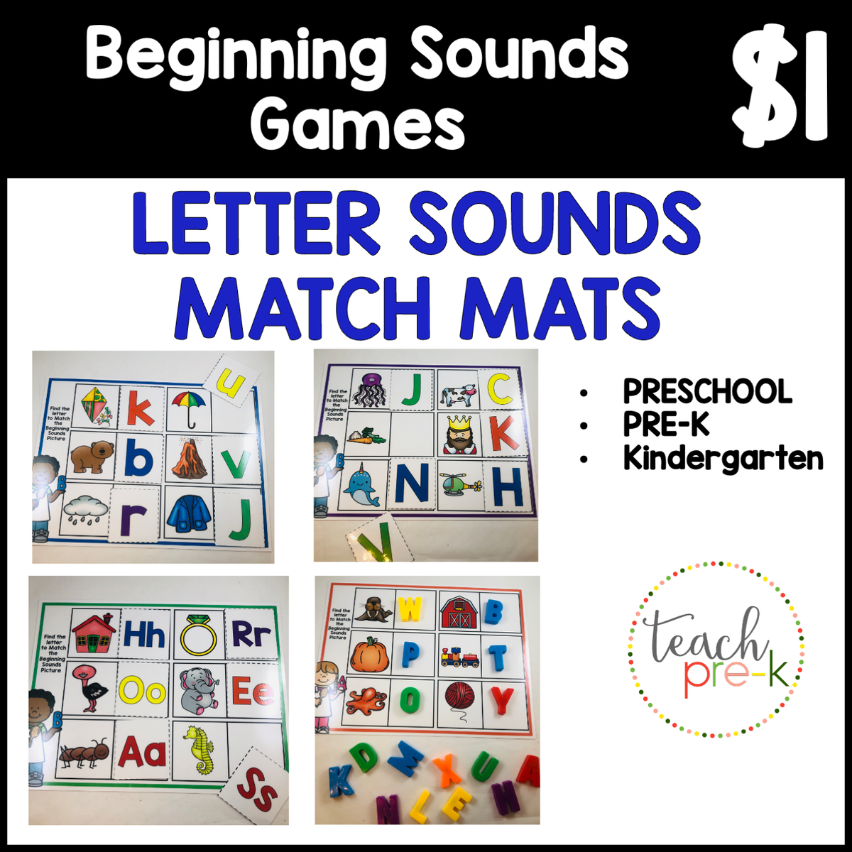 Alphabet Resources/Letter Sounds Match Mats