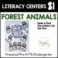 Forest Animals Literacy Centers/Seek & Find Letters On The Owl