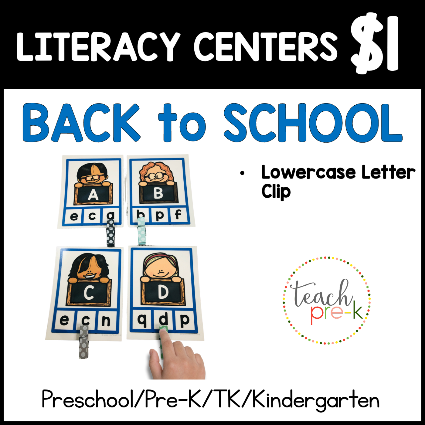 BTS Literacy Centers/Lowercase Letter Clip