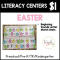 Easter Literacy Centers/Beginning Sounds Letter Match Mats