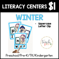 Winter Literacy Centers/Uppercase Letter Clip