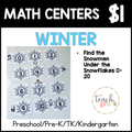 Winter Math Centers/Find the Snowmen 0-20