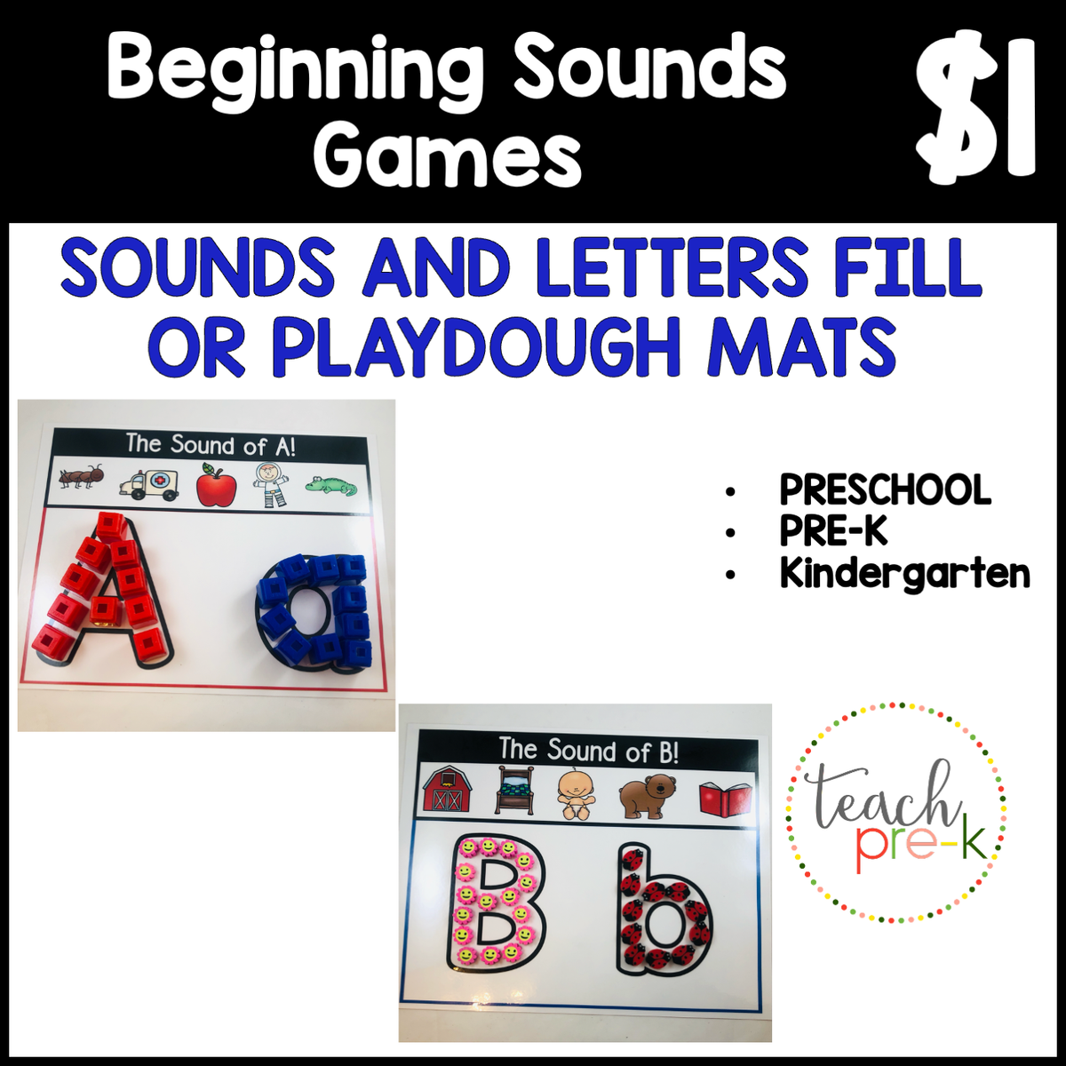 Alphabet Resources/Sounds & Letters Fill or Play Dough Mats