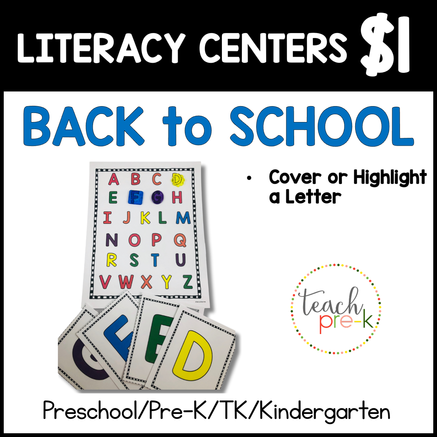 BTS Literacy Centers/Cover or Highlight a Letter