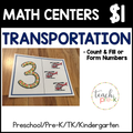 Transportation Math Centers/Count & Fill or Trace the Number