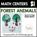 Forest Animals Math Centers/Acorn & Tree Shape Matching