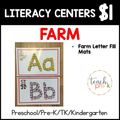 Farm Literacy Centers/Fill & Form the Letters Mats (Copy)