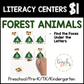 Forest Animals Literacy Centers/Find The Foxes Behind The Letter Trees