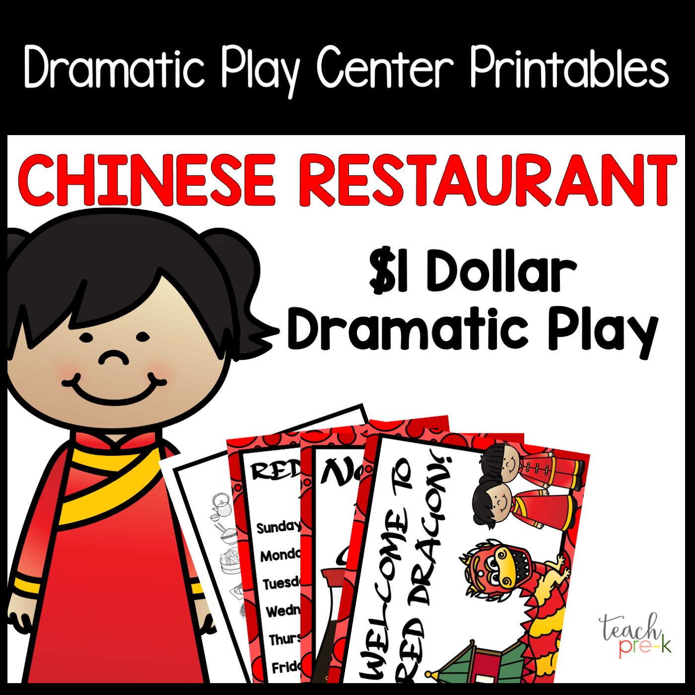 Chinese Restaurant Dramatic Play Set