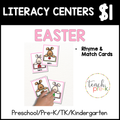 Easter Literacy Centers/Rhyme & Match cards