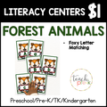 Forest Animals Literacy Centers/Fox Letter Matching