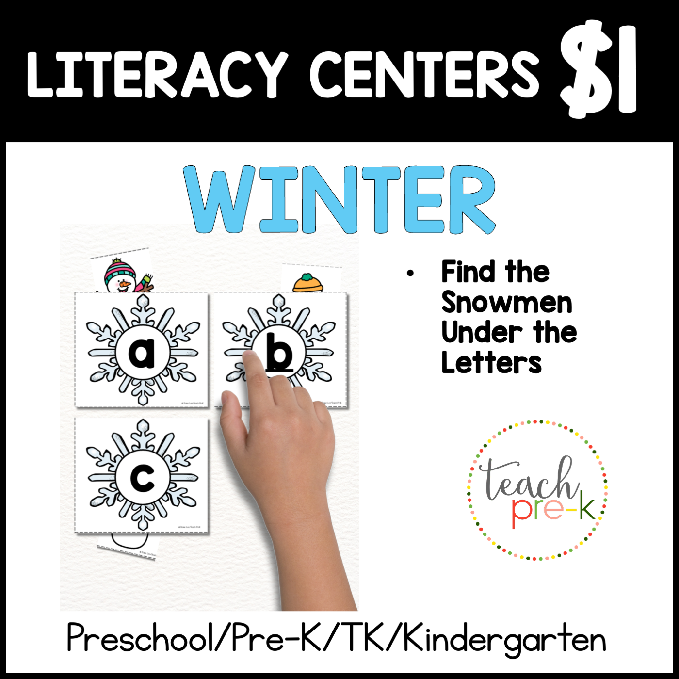 Winter Literacy Centers/Find the Snowmen