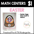 Easter Math Centers/Easter Egg Dice Count & Match