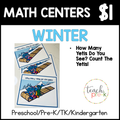 Winter Math Centers/How Many Yetis Do You See?
