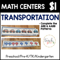 Transportation Math Centers/Complete ABB, & AABB Patterns