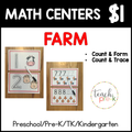Farm Math Centers/Count & Form, & Count & Trace Cards