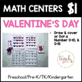 Valentine's Day Math Centers/Draw & Cover or Dot the Numbers