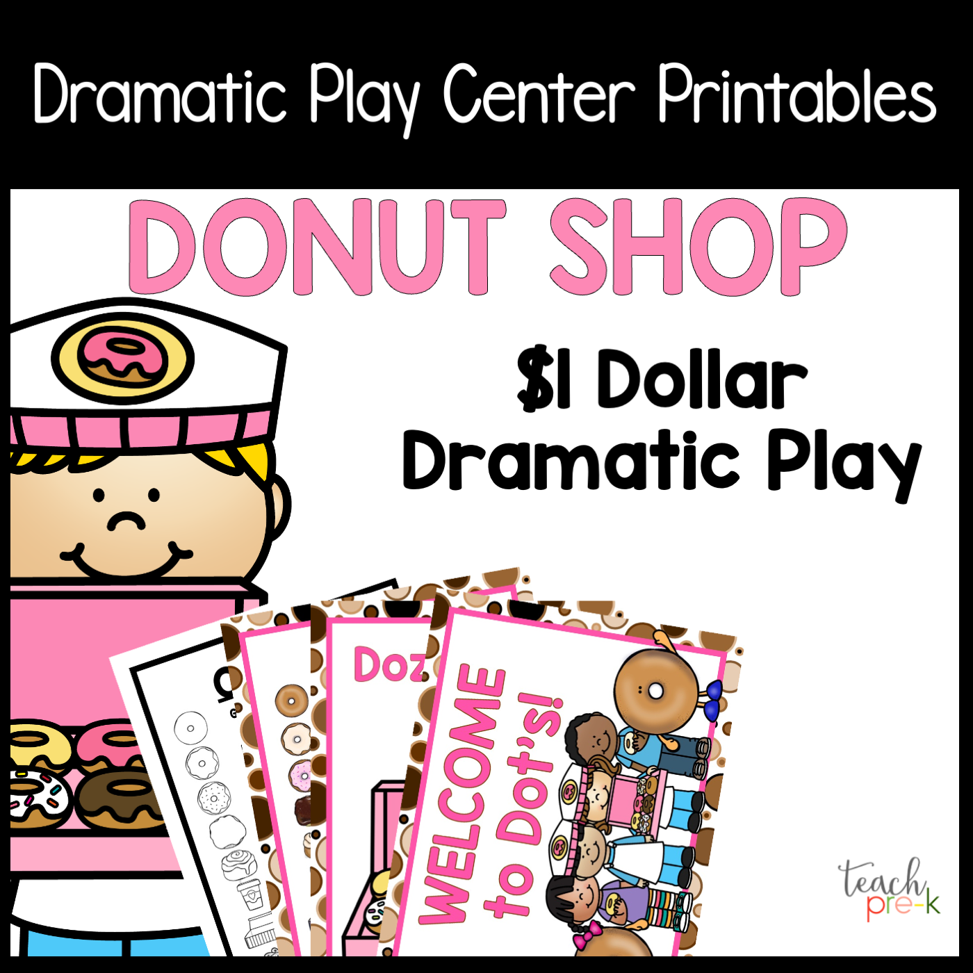 Donut Shop Dramatic Play Set