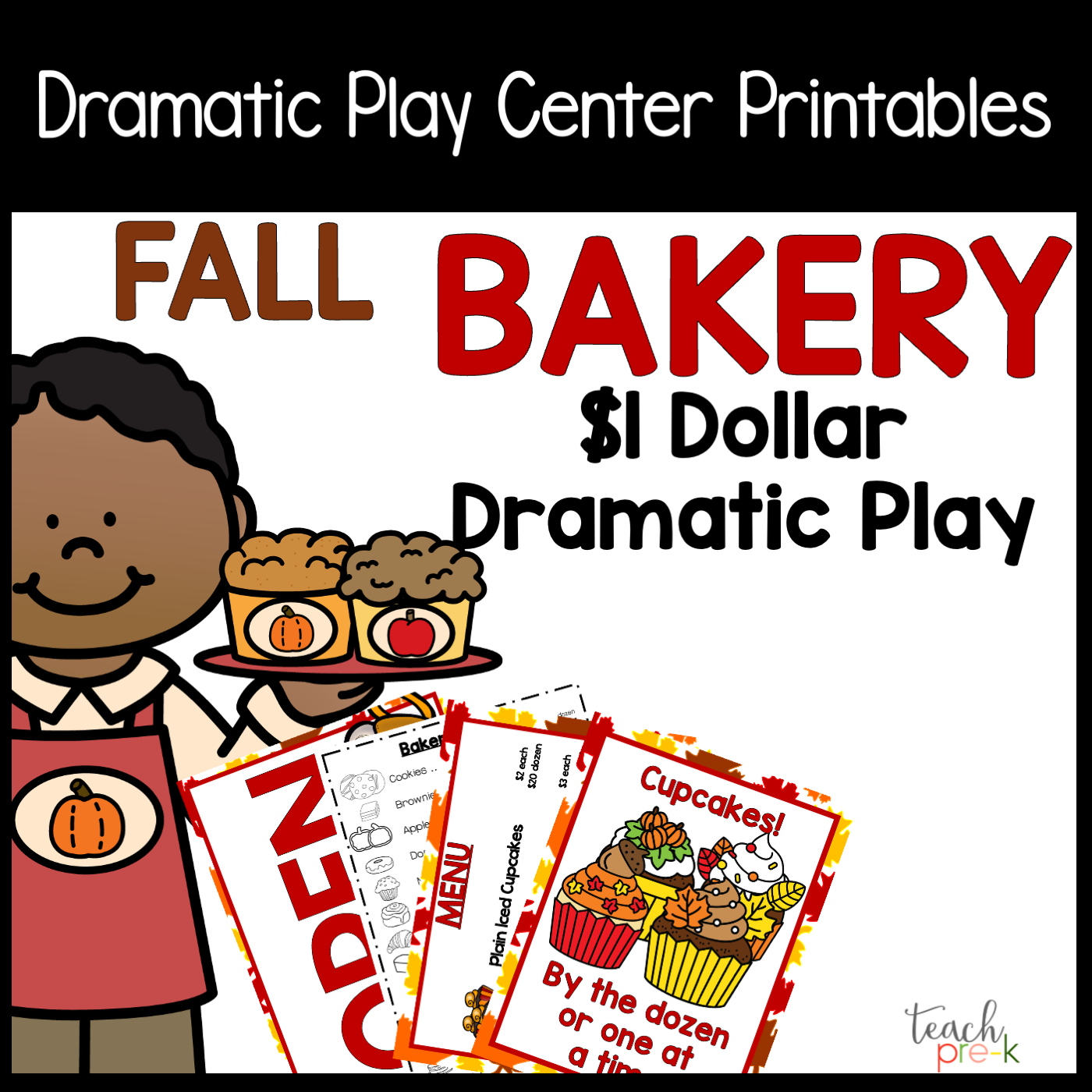 Fall Bakery Dramatic Play Set