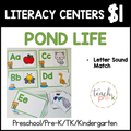 Pond Life Centers/ Letter Sound Matching Mats