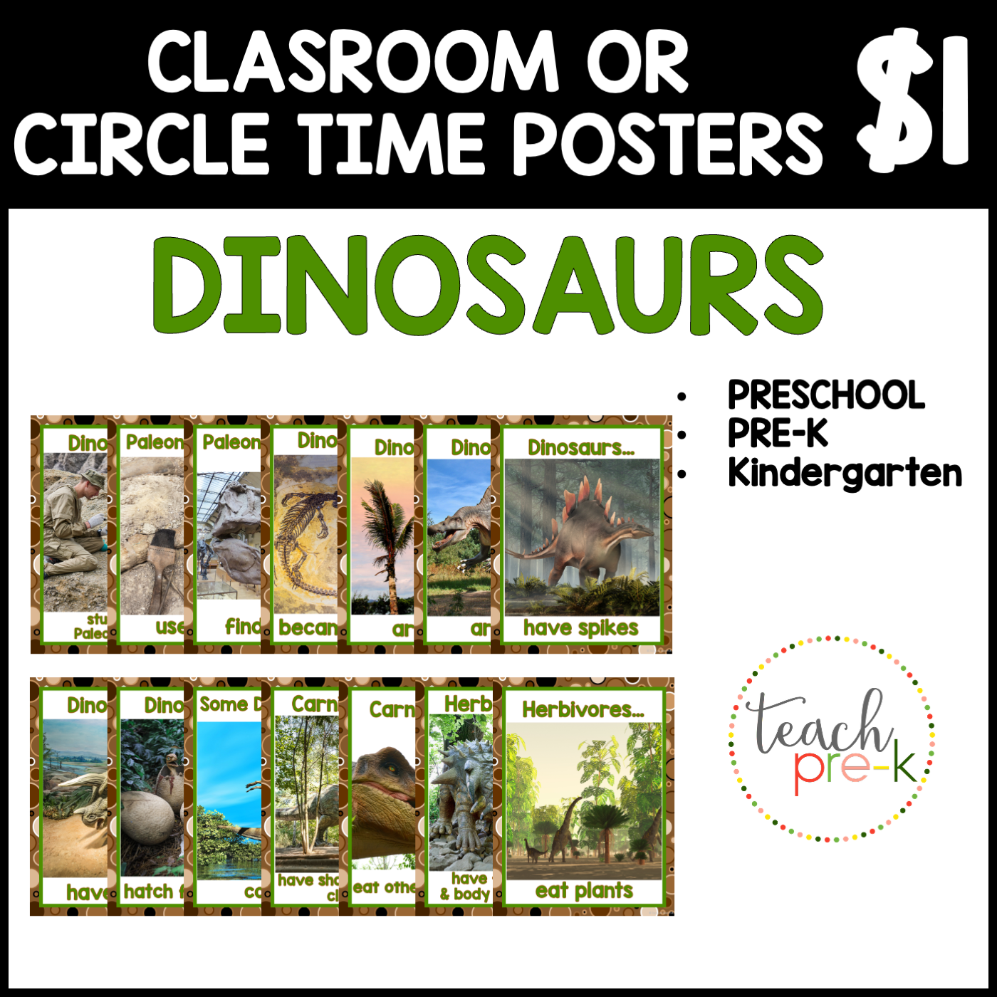 Dinosaur Classroom Posters