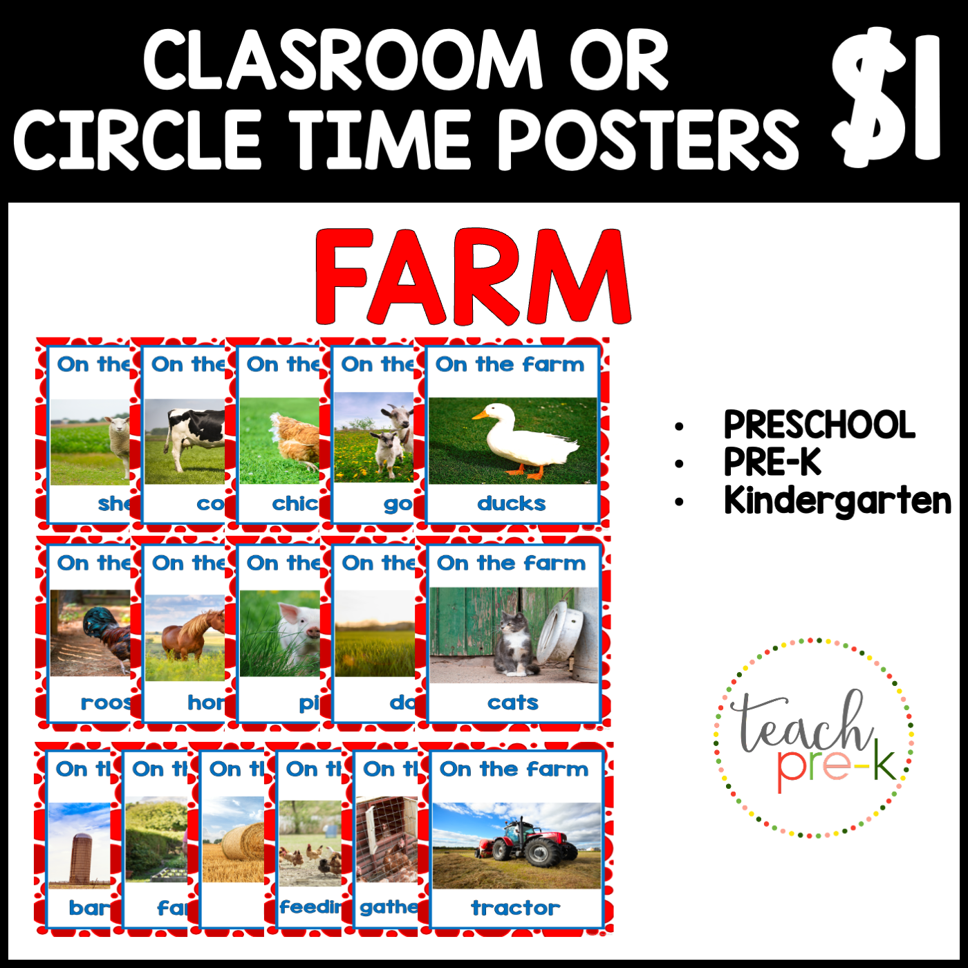Farm Classroom Posters