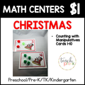 Christmas Math Centers/Counting Cards 1-10 For Use With Manipulatives