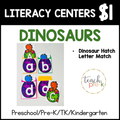 Dinosaur Literacy Centers/Dinosaurs Hatch & Match Letters
