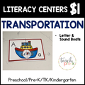 Transportation Literacy Centers/Letter Match & Beginning Sounds Boats