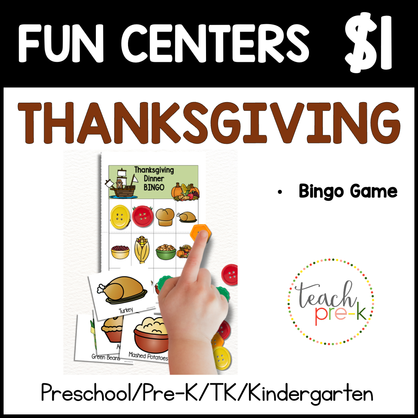 Thanksgiving Fun Centers/Bingo Game