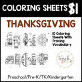 Thanksgiving Coloring Sheets