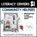 Community Helpers Literacy Centers/What Belongs to Me?