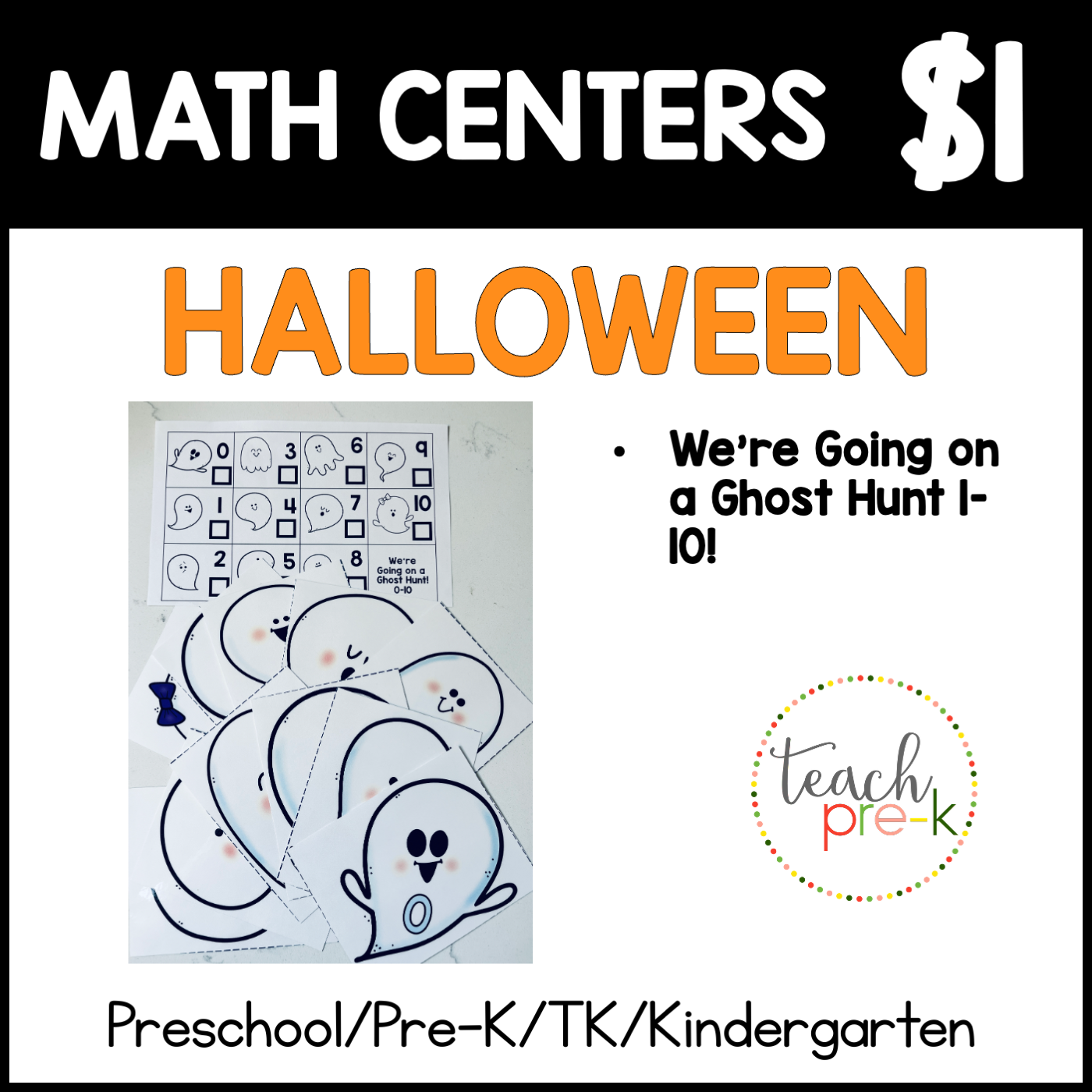 Halloween Math Centers/Going on a Ghost Hunt!