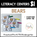 Bears Literacy Centers/Lowercase Letter Clip