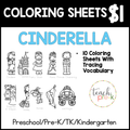 Cinderella Coloring Sheets