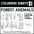 Forest Animals Coloring Sheets