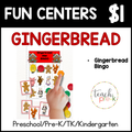 Gingerbread Fun Centers/ Bingo Game