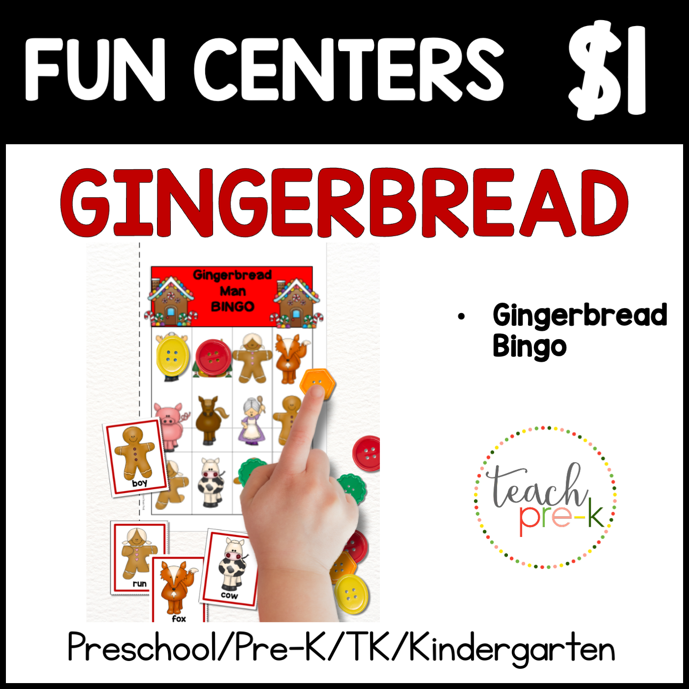 Gingerbread Fun Centers/ Bingo Game