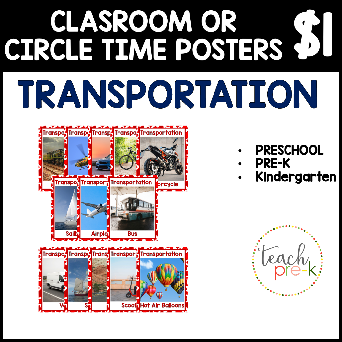 Transportation Classroom Posters