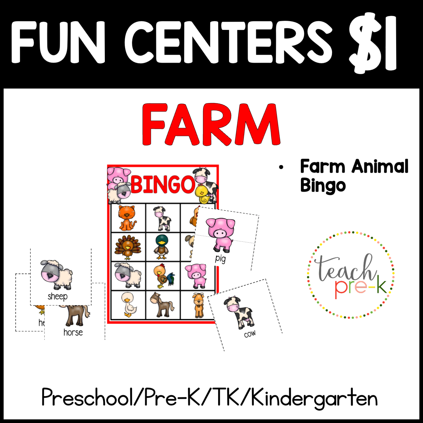 Farm Fun Centers/Farm Bingo Game