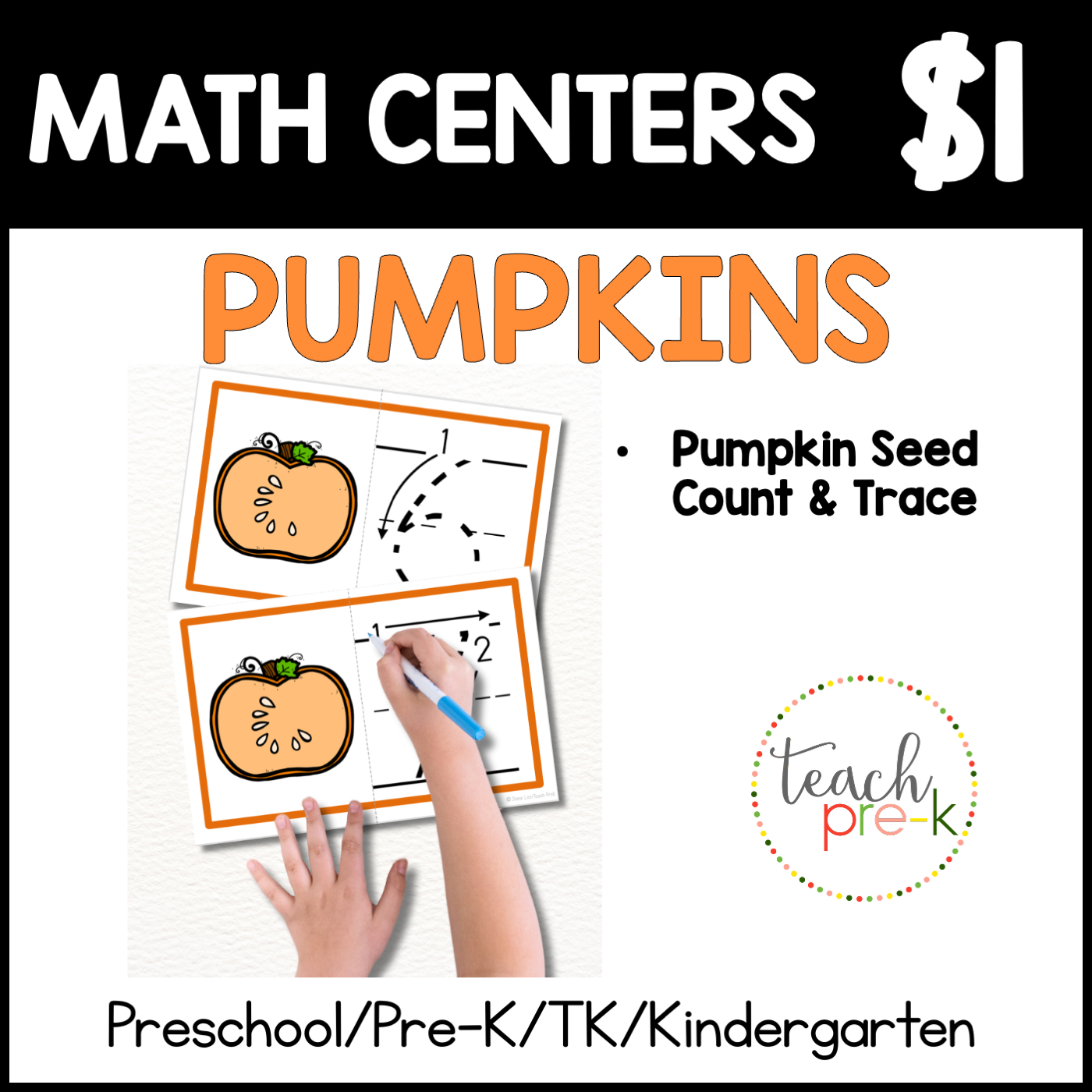 Pumpkin Math Centers/Pumpkin Seed Count & Trace