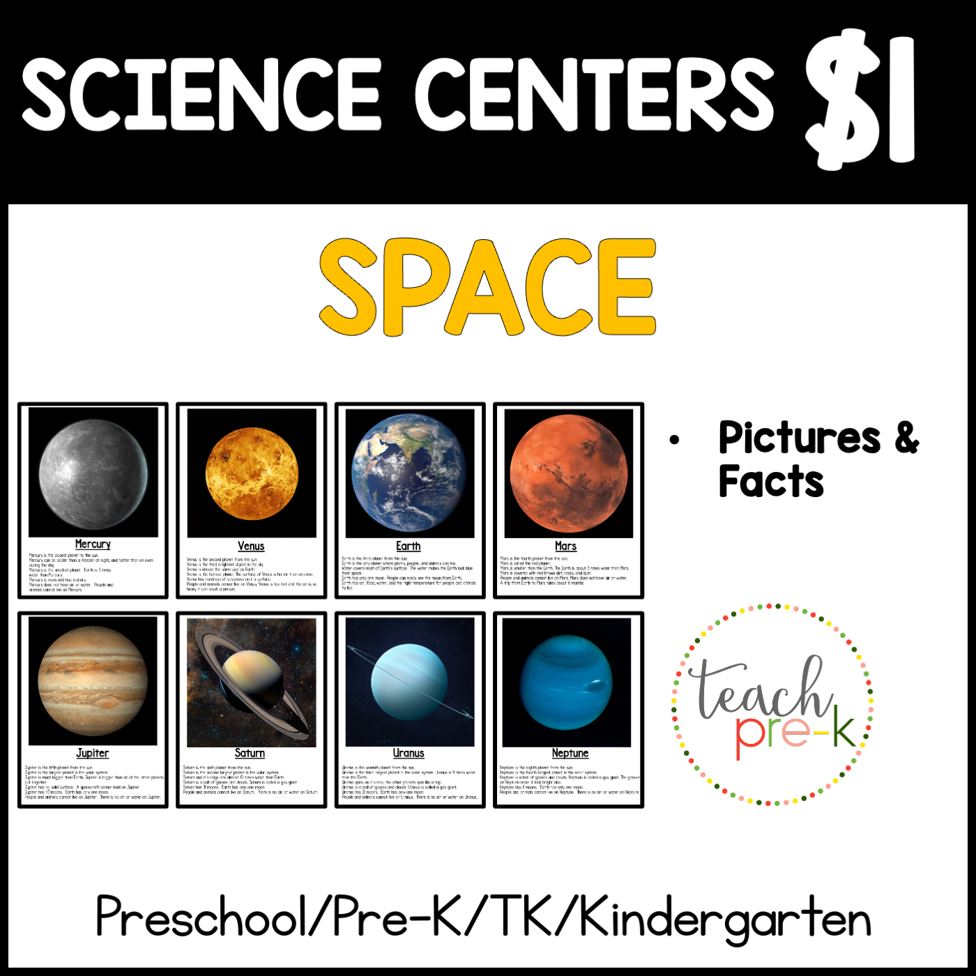 Space Science/Planet Facts Posters