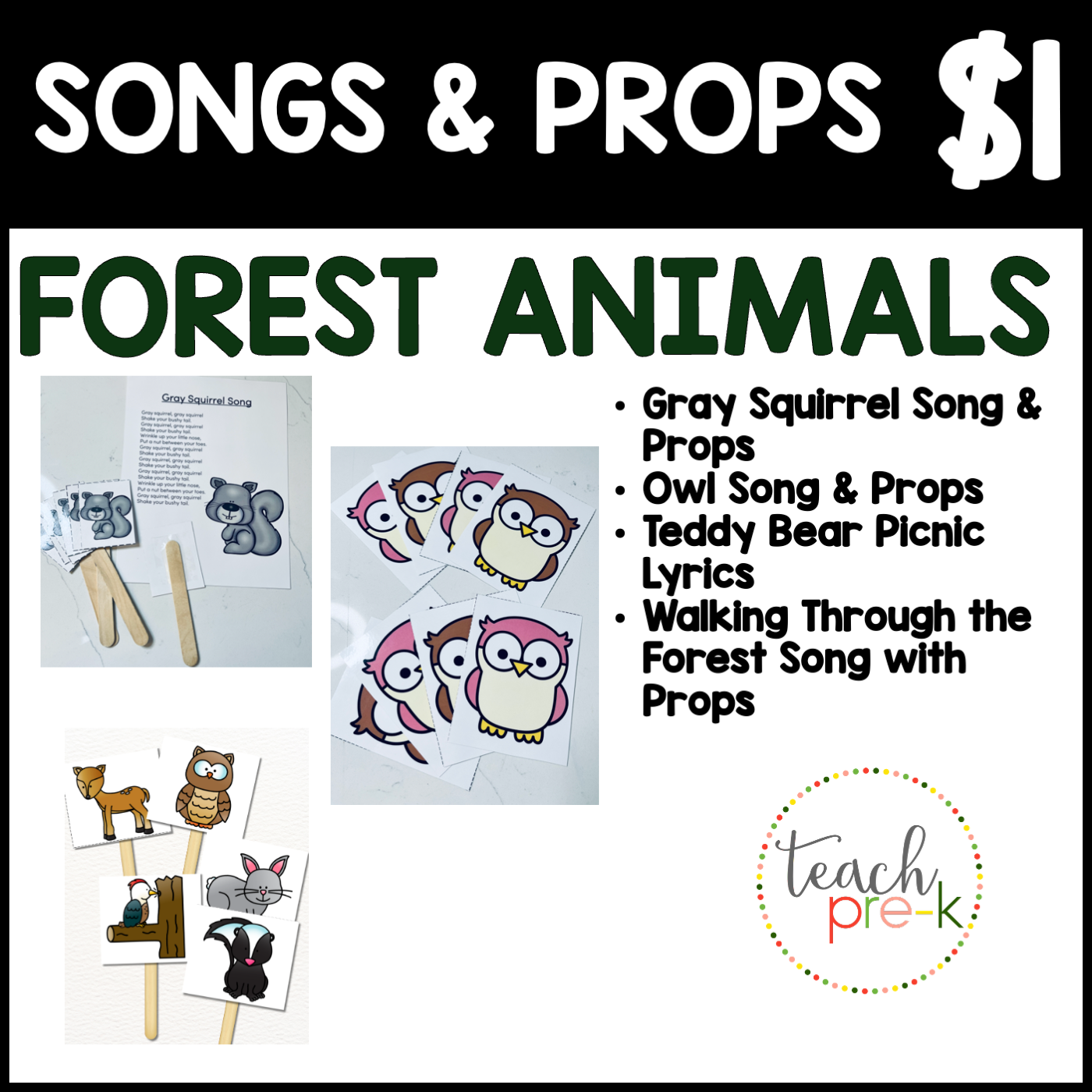 Forest Animals Songs & Props Set