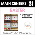 Easter Math Centers/Counting Cards For Use With Manipulatives