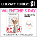 Valentine's Day Literacy Centers/Find & Dot the Letters