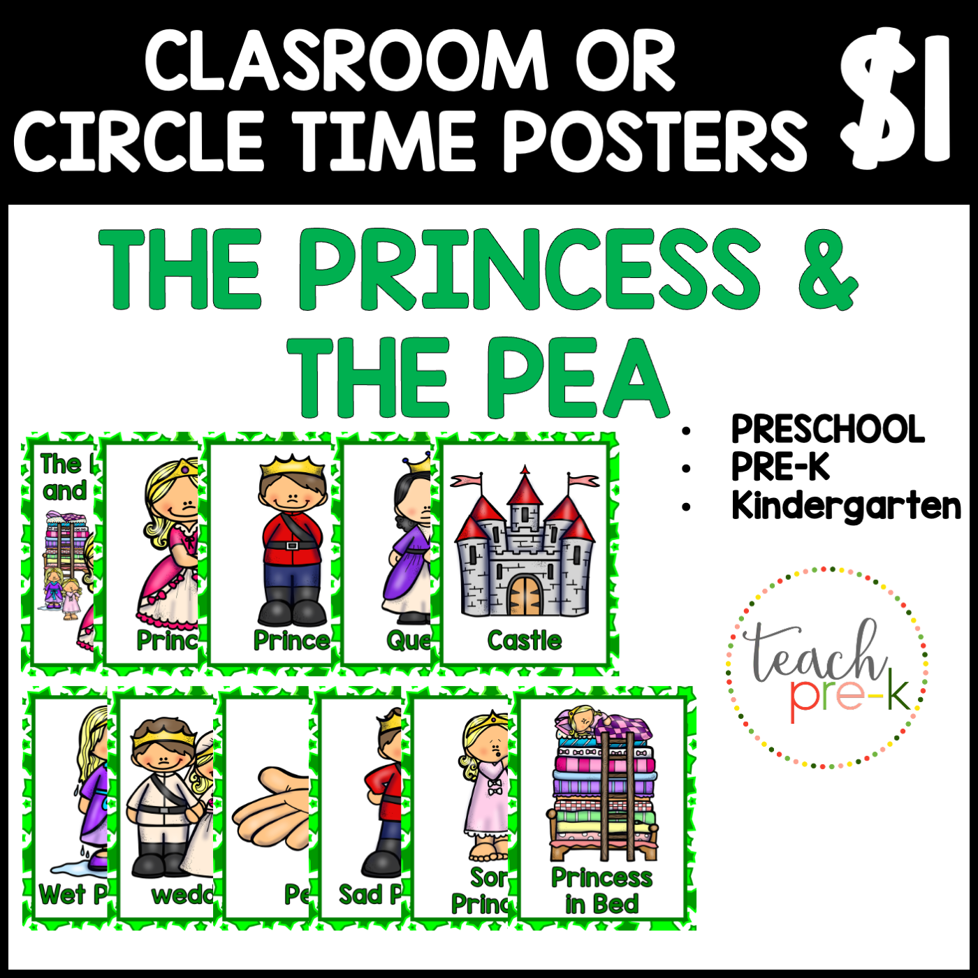 Princess & the Pea Classroom Posters